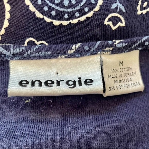 Vintage Y2K Paisley Tie Front T-Shirt - Picture 4 of 7